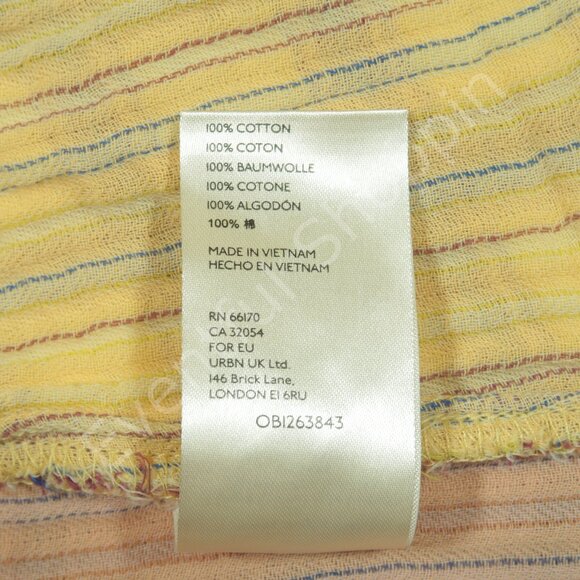 Free People Blouse Womens S Cream Oversized Solstice Plaid Top - Picture 9 of 9